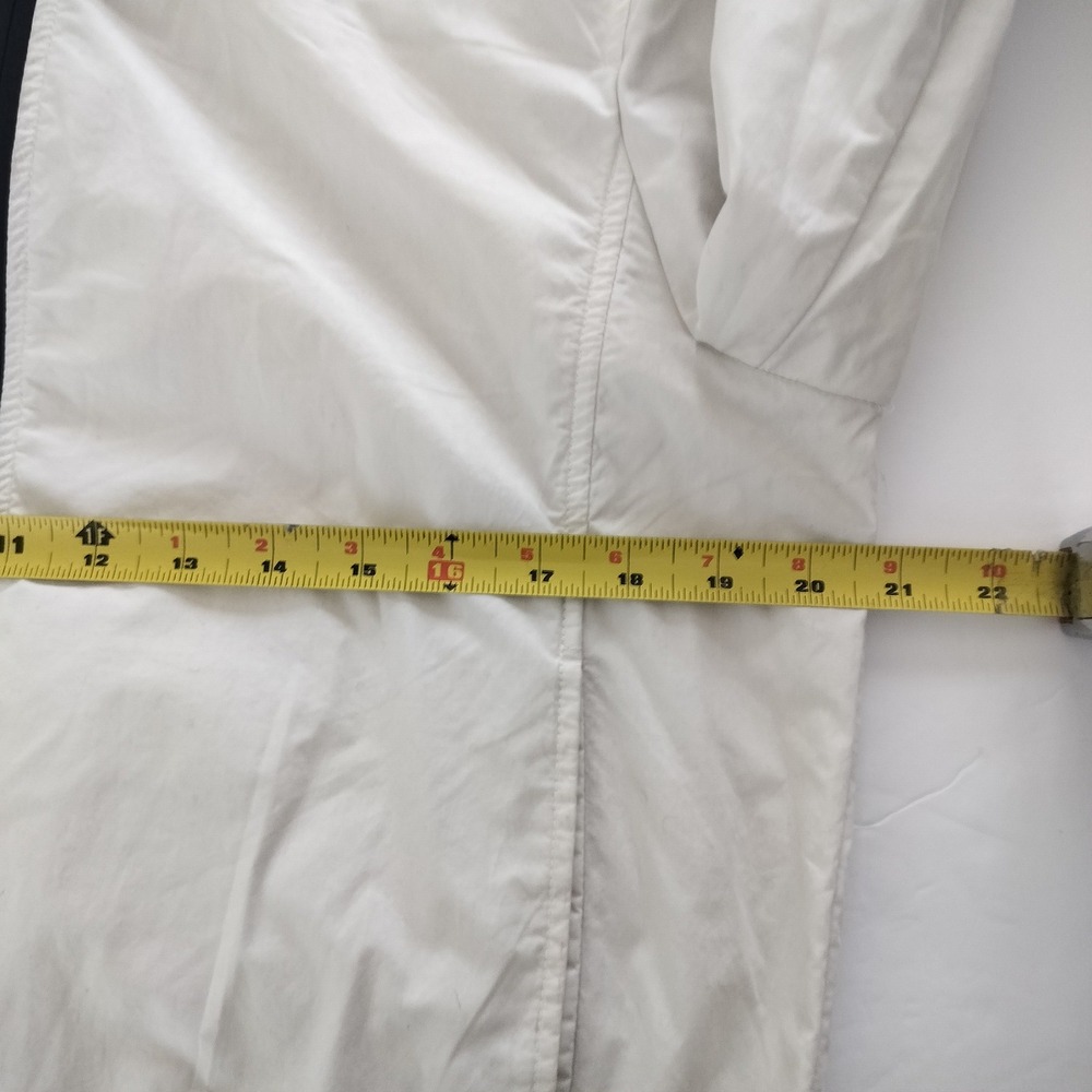 BLACKBARRETT by Neil Barrett Mens White Bomber Jacket Black Ribbed Trim Full Zip - Picture 9 of 11